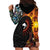 New Zealand and Australia Together Hoodie Dress Maori Tattoo Paua Shell mix Aboriginal Pattern