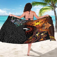 New Zealand and Australia Together Sarong Maori Tattoo Paua Shell mix Aboriginal Pattern LT03 - Polynesian Pride