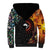 New Zealand and Australia Together Sherpa Hoodie Maori Tattoo Paua Shell mix Aboriginal Pattern