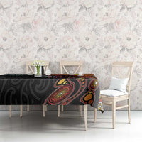 New Zealand and Australia Together Tablecloth Maori Tattoo Paua Shell mix Aboriginal Pattern LT03 - Polynesian Pride