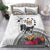 Fiji Iguana Bedding Set Tapa Tribal Tattoo and Hibiscus