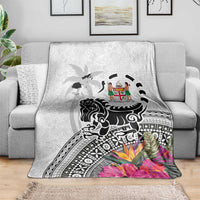 Fiji Iguana Blanket Tapa Tribal Tattoo and Hibiscus LT03 - Polynesian Pride