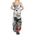 Fiji Iguana Family Matching Summer Maxi Dress and Hawaiian Shirt Tapa Tribal Tattoo and Hibiscus