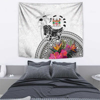 Fiji Iguana Tapestry Tapa Tribal Tattoo and Hibiscus LT03 - Polynesian Pride