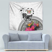 Fiji Iguana Tapestry Tapa Tribal Tattoo and Hibiscus LT03 - Polynesian Pride
