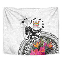 Fiji Iguana Tapestry Tapa Tribal Tattoo and Hibiscus LT03 - Polynesian Pride