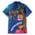 Fiji and Australia Together Hawaiian Shirt Aboriginal Kangaroo and Tapa Tribal Hibiscus