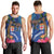 Fiji and Australia Together Men Tank Top Aboriginal Kangaroo and Tapa Tribal Hibiscus