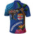 Fiji and Australia Together Polo Shirt Aboriginal Kangaroo and Tapa Tribal Hibiscus