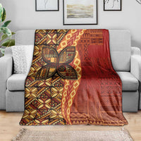 Samoan Pacific Tribal Flower Geometric Art Tattoos Blanket Siapo Pattern Flame Sunset LT03 - Polynesian Pride