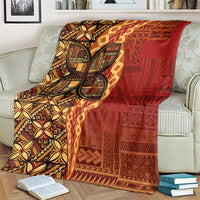 Samoan Pacific Tribal Flower Geometric Art Tattoos Blanket Siapo Pattern Flame Sunset LT03 - Polynesian Pride