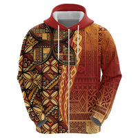 Samoan Pacific Tribal Flower Geometric Art Tattoos Hoodie Siapo Pattern Flame Sunset LT03 - Polynesian Pride