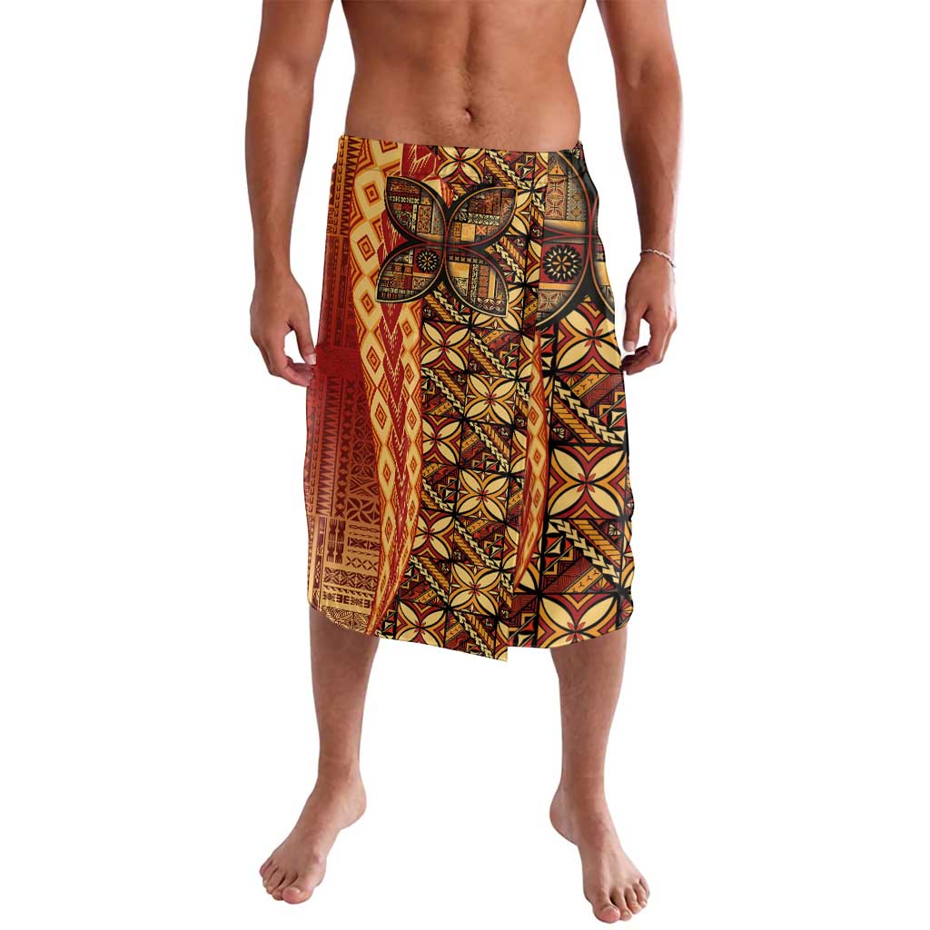 Samoan Pacific Tribal Flower Geometric Art Tattoos Lavalava Siapo Pattern Flame Sunset LT03 Red - Polynesian Pride
