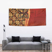 Samoan Pacific Tribal Flower Geometric Art Tattoos Tapestry Siapo Pattern Flame Sunset LT03 - Polynesian Pride