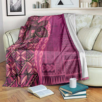Samoan Pacific Tribal Flower Geometric Art Tattoos Blanket Siapo Pattern Romantic Rose LT03 Pink - Polynesian Pride