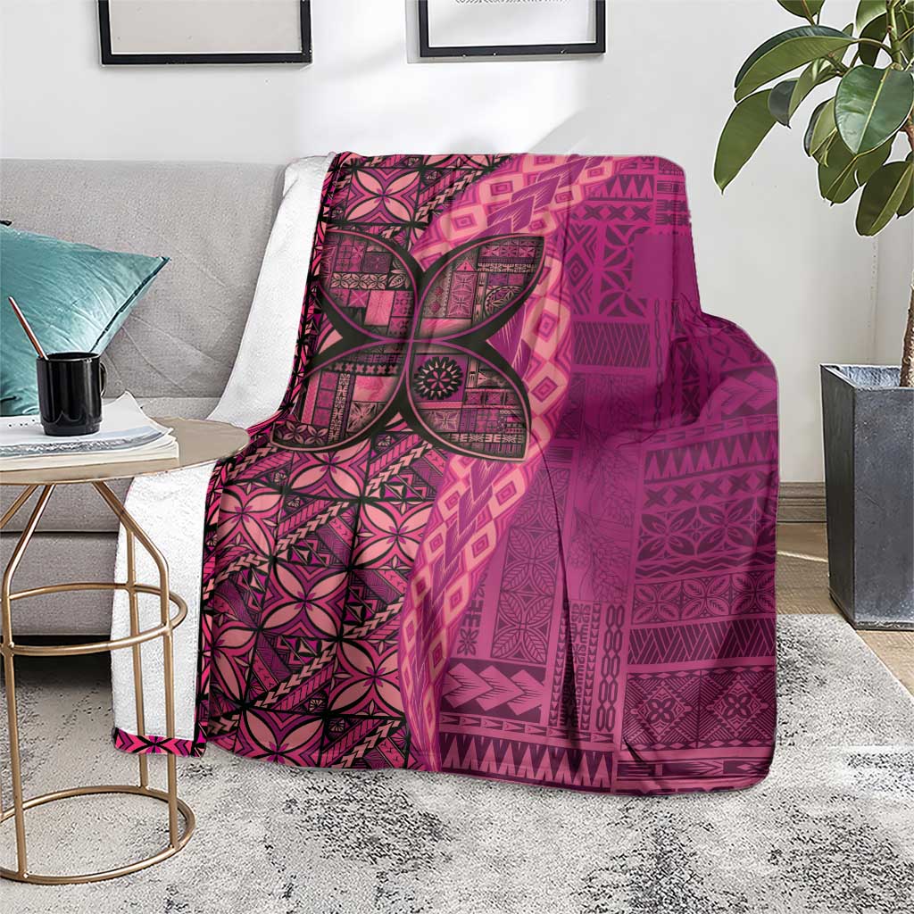 Samoan Pacific Tribal Flower Geometric Art Tattoos Blanket Siapo Pattern Romantic Rose LT03 - Polynesian Pride