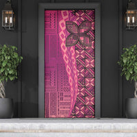 Samoan Pacific Tribal Flower Geometric Art Tattoos Door Cover Siapo Pattern Romantic Rose LT03 - Polynesian Pride