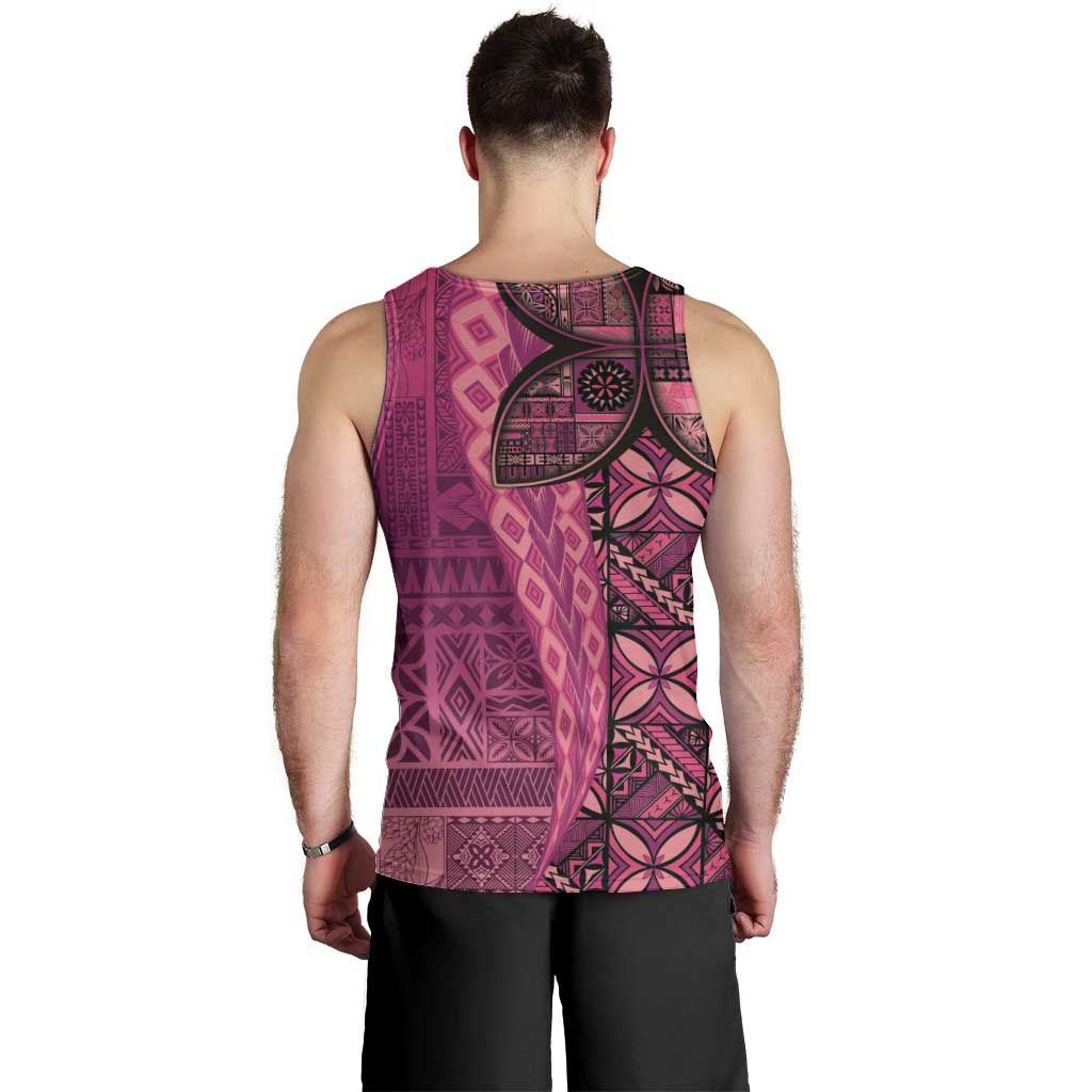 Samoan Pacific Tribal Flower Geometric Art Tattoos Men Tank Top Siapo Pattern Romantic Rose LT03 - Polynesian Pride