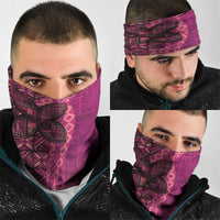 Samoan Pacific Tribal Flower Geometric Art Tattoos Neck Gaiter Siapo Pattern Romantic Rose LT03 - Polynesian Pride