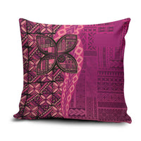 Samoan Pacific Tribal Flower Geometric Art Tattoos Pillow Cover Siapo Pattern Romantic Rose LT03 Pink - Polynesian Pride