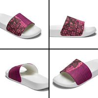Samoan Pacific Tribal Flower Geometric Art Tattoos Slide Sandals Siapo Pattern Romantic Rose LT03 - Polynesian Pride