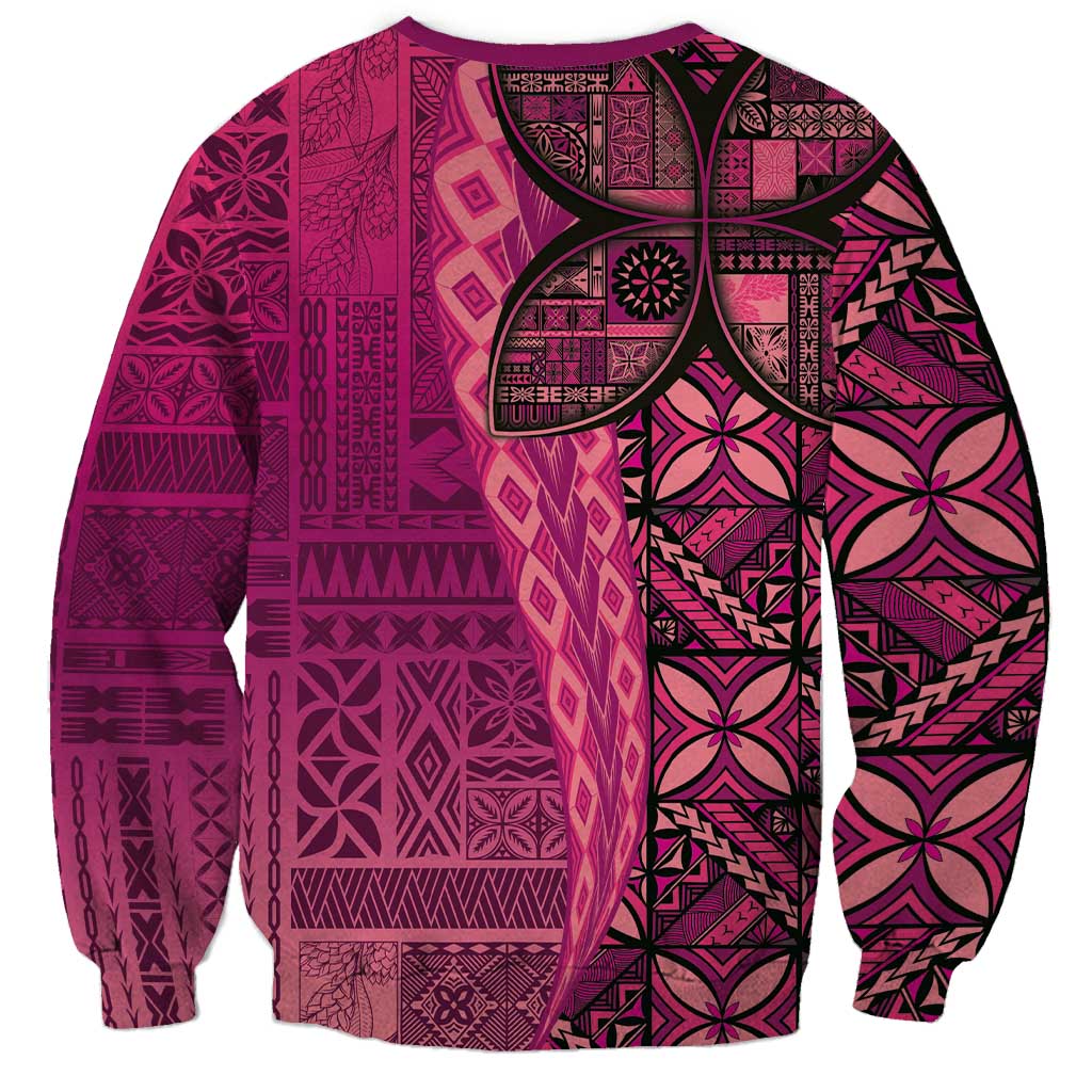 Samoan Pacific Tribal Flower Geometric Art Tattoos Sweatshirt Siapo Pattern Romantic Rose LT03 - Polynesian Pride