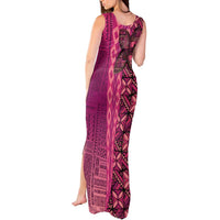 Samoan Pacific Tribal Flower Geometric Art Tattoos Tank Maxi Dress Siapo Pattern Romantic Rose LT03 - Polynesian Pride