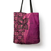Samoan Pacific Tribal Flower Geometric Art Tattoos Tote Bag Siapo Pattern Romantic Rose LT03 - Polynesian Pride