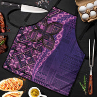 Samoan Pacific Tribal Flower Geometric Art Tattoos Apron Siapo Pattern Purple Haze LT03 Purple - Polynesian Pride