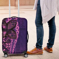 Samoan Pacific Tribal Flower Geometric Art Tattoos Luggage Cover Siapo Pattern Purple Haze LT03 Purple - Polynesian Pride
