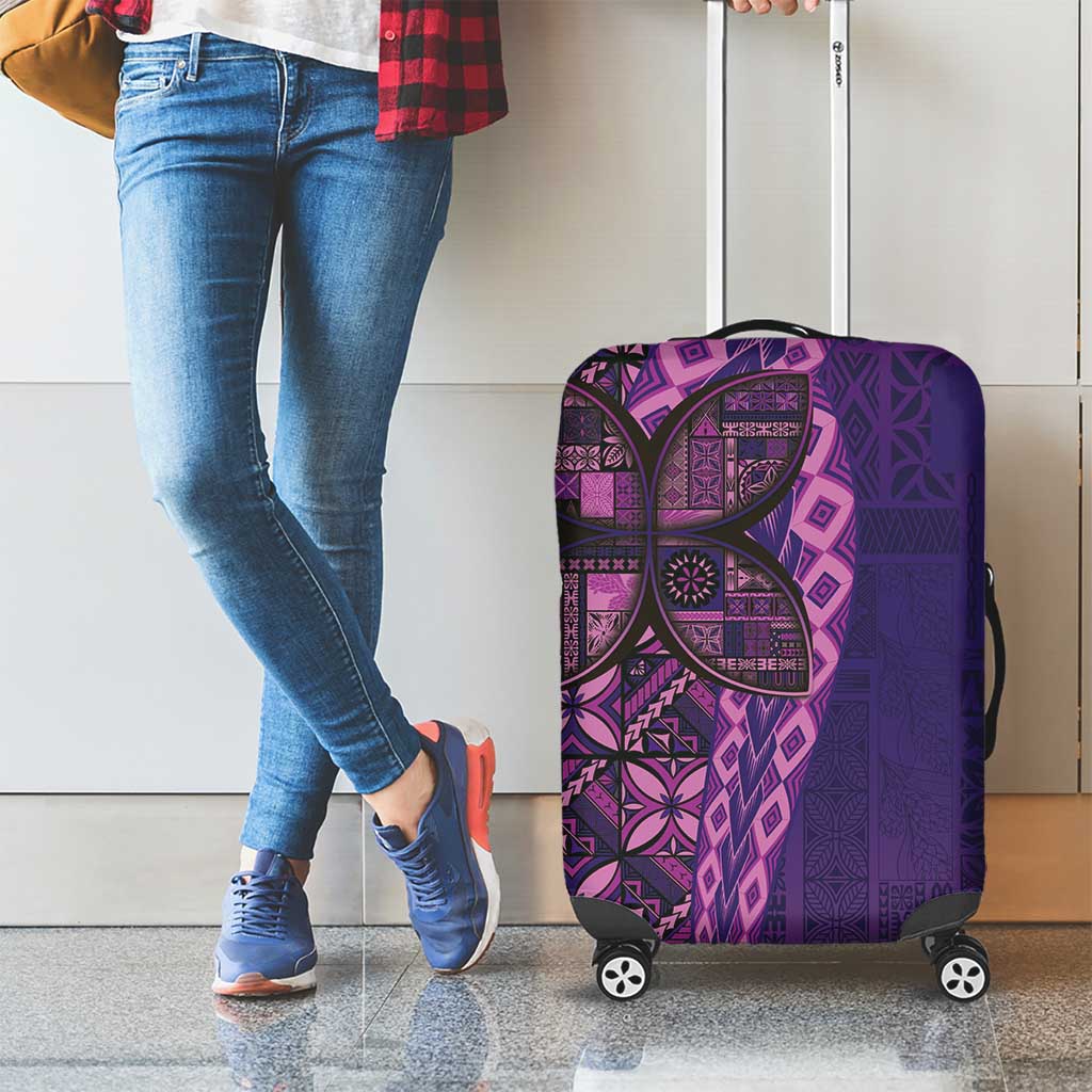 Samoan Pacific Tribal Flower Geometric Art Tattoos Luggage Cover Siapo Pattern Purple Haze LT03 - Polynesian Pride
