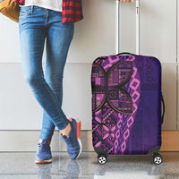 Samoan Pacific Tribal Flower Geometric Art Tattoos Luggage Cover Siapo Pattern Purple Haze LT03 - Polynesian Pride