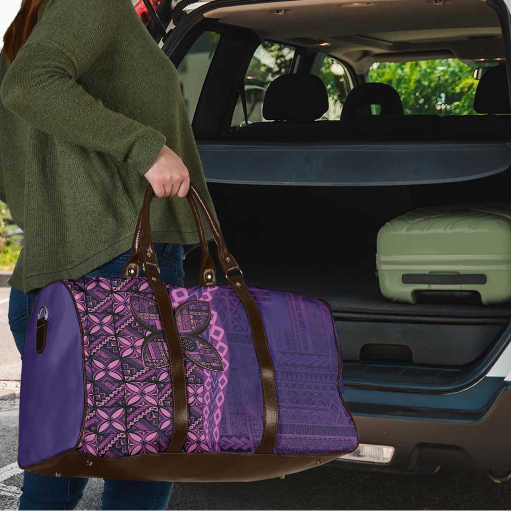 Samoan Pacific Tribal Flower Geometric Art Tattoos Travel Bag Siapo Pattern Purple Haze LT03 - Polynesian Pride