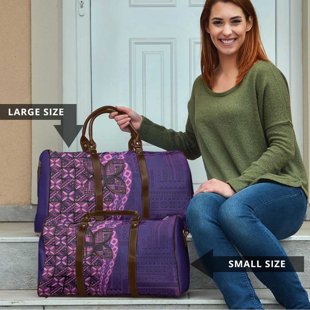 Samoan Pacific Tribal Flower Geometric Art Tattoos Travel Bag Siapo Pattern Purple Haze LT03 - Polynesian Pride