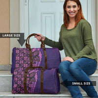 Samoan Pacific Tribal Flower Geometric Art Tattoos Travel Bag Siapo Pattern Purple Haze LT03 - Polynesian Pride
