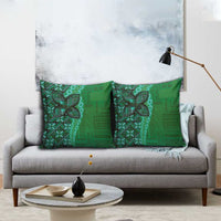Samoan Pacific Tribal Flower Geometric Art Tattoos Pillow Cover Siapo Pattern Emerald Glow LT03 - Polynesian Pride