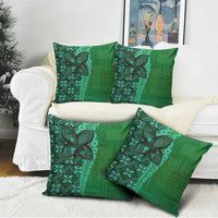 Samoan Pacific Tribal Flower Geometric Art Tattoos Pillow Cover Siapo Pattern Emerald Glow LT03 - Polynesian Pride