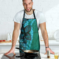 Samoan Pacific Tribal Flower Geometric Art Tattoos Apron Siapo Pattern Turquoise Tide LT03 - Polynesian Pride