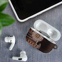 Fijian Masi Tribal Tattoos Art Pattern AirPods Case Brown Color Half Style LT03 - Polynesian Pride