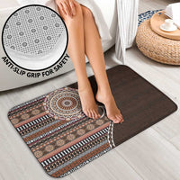 Fijian Masi Tribal Tattoos Art Pattern Bathroom Set Brown Color Half Style LT03 - Polynesian Pride