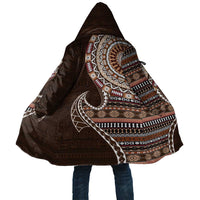 Fijian Masi Tribal Tattoos Art Pattern Cloak Brown Color Half Style LT03 Unisex Brown - Polynesian Pride