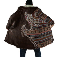 Fijian Masi Tribal Tattoos Art Pattern Cloak Brown Color Half Style LT03 - Polynesian Pride