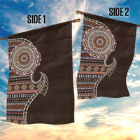 Fijian Masi Tribal Tattoos Art Pattern Garden Flag Brown Color Half Style LT03 - Polynesian Pride
