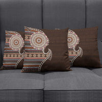 Fijian Masi Tribal Tattoos Art Pattern Pillow Cover Brown Color Half Style LT03 - Polynesian Pride