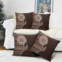 Fijian Masi Tribal Tattoos Art Pattern Pillow Cover Brown Color Half Style LT03 - Polynesian Pride