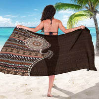 Fijian Masi Tribal Tattoos Art Pattern Sarong Brown Color Half Style LT03 - Polynesian Pride