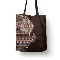 Fijian Masi Tribal Tattoos Art Pattern Tote Bag Brown Color Half Style LT03 - Polynesian Pride