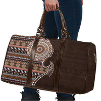 Fijian Masi Tribal Tattoos Art Pattern Travel Bag Brown Color Half Style LT03 - Polynesian Pride