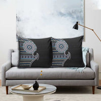 Fijian Masi Tribal Tattoos Art Pattern Pillow Cover Navy Color Half Style LT03 - Polynesian Pride