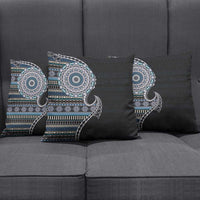 Fijian Masi Tribal Tattoos Art Pattern Pillow Cover Navy Color Half Style LT03 - Polynesian Pride